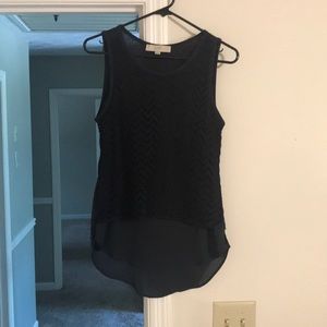 Loft Navy tank top- peplum